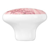 Roze prinsessenmeisje keramische knop (Zijkant)