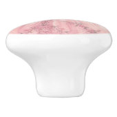 Roze prinsessenmeisje keramische knop (Zijkant)