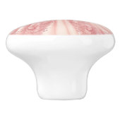 Roze prinsessenmeisje keramische knop (Zijkant)
