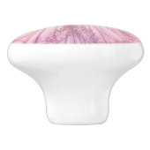Roze prinsessenmeisje keramische knop (Zijkant)