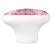 Roze prinsessenmeisje keramische knop (Zijkant)