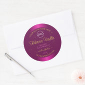 Roze productlabels Gold Soft Glitter Logo Ronde Sticker (Envelop)