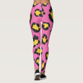 Roze proefdier Cheetah Leopard gepotteerd Leggings (Achterkant)