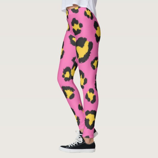 Roze proefdier Cheetah Leopard gepotteerd Leggings (Links)