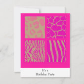 Roze proefdieren uitnodiging (Voorkant)