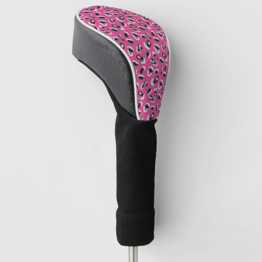 Roze proefdruk/Camo Golfheadcover (Schuin)
