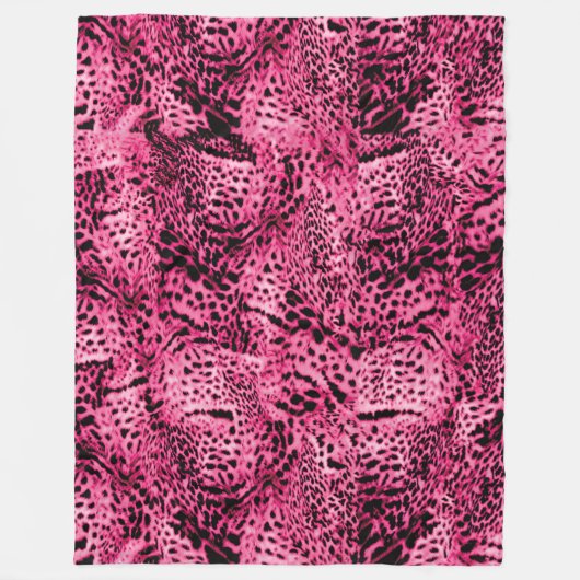 Roze proefdruk fleece deken (Voorkant)