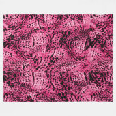 Roze proefdruk fleece deken (Voorkant (Horizontaal))