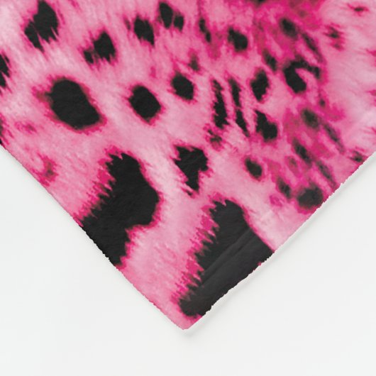 Roze proefdruk fleece deken (Hoek)