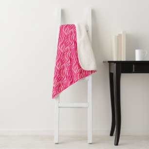 Roze proefdruk sherpa deken