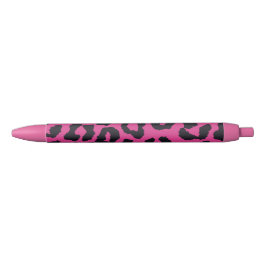 Roze proefdruk zwarte inkt pen
