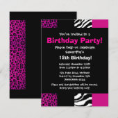 Roze proefschrift kaart (Voorkant / Achterkant)