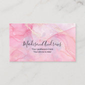 Roze Professioneel Elegant Stijlvol Visitekaartje (Voorkant)