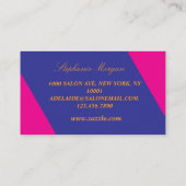 Roze Professioneel Modern Monogram Visitekaartje (Achterkant)