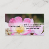  roze professionele bloem van wilde rozen visitekaartje (Achterkant)
