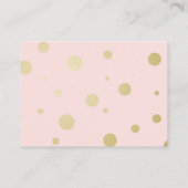 Roze professionele bruiloft en gebeurtenissenplann visitekaartje (Achterkant)