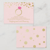 Roze professionele bruiloft en gebeurtenissenplann visitekaartje (Voorkant / Achterkant)