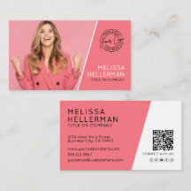 Roze Professionele Foto QR-code Uw Logo