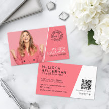 Roze Professionele Foto QR-code Uw Logo