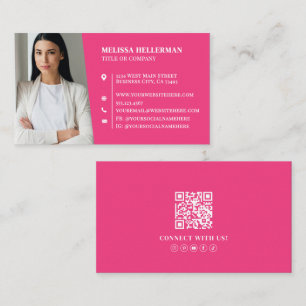 Roze Professionele Foto Visitekaartje