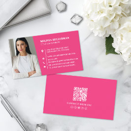 Roze Professionele Foto Visitekaartje