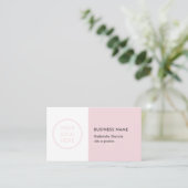 Roze Professionele Logo QR Code Zakelijke Kaart Visitekaartje (Staand voorkant)