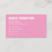 Roze Professionele Paisley Patroon Aangepast Visitekaartje (Voorkant)