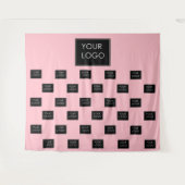 Roze professionele zakelijke Logo Wandkleed (Voorkant (horizontaal))
