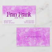 Roze profielkaart visitekaartje (Voorkant / Achterkant)