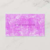 Roze profielkaart visitekaartje (Achterkant)