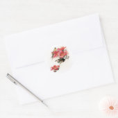 Roze Profusion Ronde Sticker (Envelop)