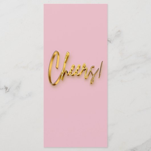 Roze Programma - 3d Goud Tex Minimalistisch Ontwer (Achterkant)