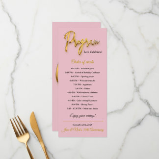 Roze Programma - 3d Goud Tex Minimalistisch Ontwer