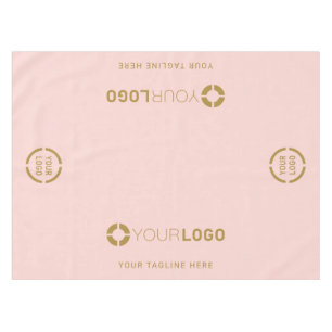 Roze promotiescherm voor aangepaste Logo bedrijf Tafelkleed