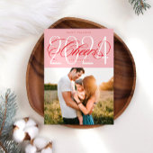 Roze Proost 2024 Kerstvakantie fotokaart Feestdagenkaart