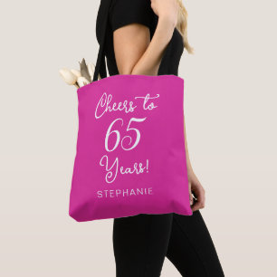 Roze Proost 65 Jaar 65e Verjaardag Tote Bag
