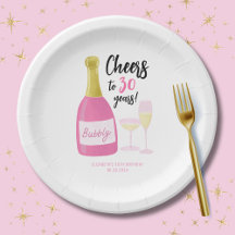 Roze proost op 30 jaar bubbel 30e verjaardagsfeest