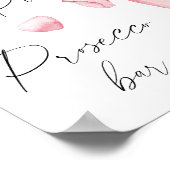 Roze prosecco bruidsfeest - Prosecco bar Poster (Hoek)