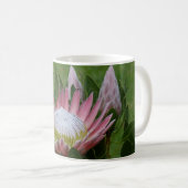 Roze Protea Bloem Koffiemok (Voorkant rechts)