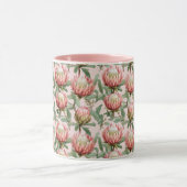 Roze Protea Bloemen Botanische Bloemen Patroon Mok (Midden)