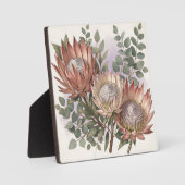Roze Protea Eucalyptus Botanische Compositie  Fotoplaat (Voorkant)