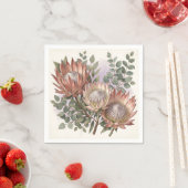 Roze Protea Eucalyptus Botanische Compositie  Servet (Insitu)