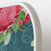 Roze Protea Garden Blooms Pickleball Paddle (Links Detail)