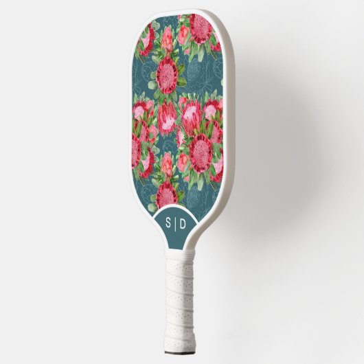 Roze Protea Garden Blooms Pickleball Paddle (Links)