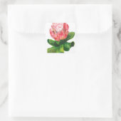 Roze protea, koning protea bloem, tropisch, afrika vierkante sticker (Tas)
