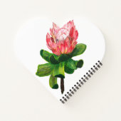 Roze protea, koningseienbloem, tropisch, afrika notitieboek (Achterkant)