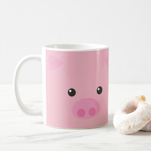 Roze pruik koffiemok (Met donut)