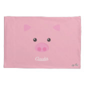 Roze pruik kussensloop (Achterkant)