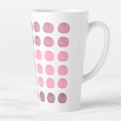 Roze Pruim Waterverf Schattige Happy Polka Dots Ar Latte Mok (Rechts)