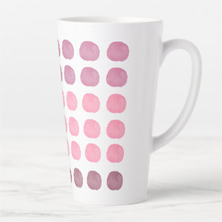 Roze Pruim Waterverf Schattige Happy Polka Dots Ar Latte Mok